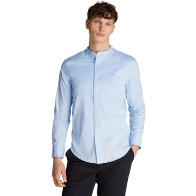 Abbildung von Tommy Hilfiger Herren Hemd Flex Poplin Solid Mao Regular Fit, Blau (Sweet Blue), 3XL