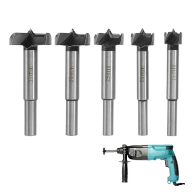 Abbildung von 5 Stück Forstnerbohrer Set 15 35mm mit Aufbewahrungsbox, Topfbohrer Lochbohrer Holz Werkzeug Holzfräser 30mm 25mm 20mm 15mm