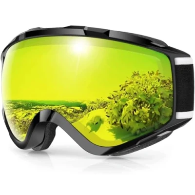 Abbildung von Findway Skibrille, Snowboard Brille für Brillenträger Herren Damen Erwachsene Jugendliche OTG UV Schutz Kompatibler Helm Anti Fog Skibrillen Sphärisch Verspiegelt