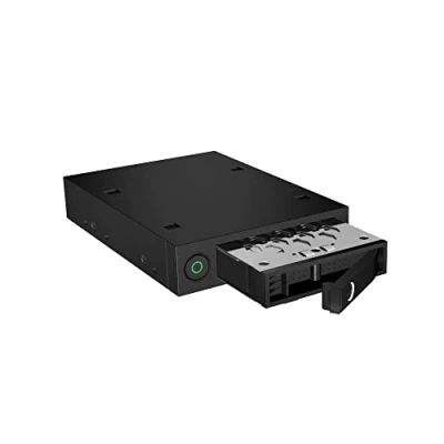 Abbildung von Icy Box IB 2212SSK 3,5&quot; Wechselrahmen für 1x 2,5&quot; (6,35 cm) SATA III/SAS II Festplatten/SSD, Voll Metall Design