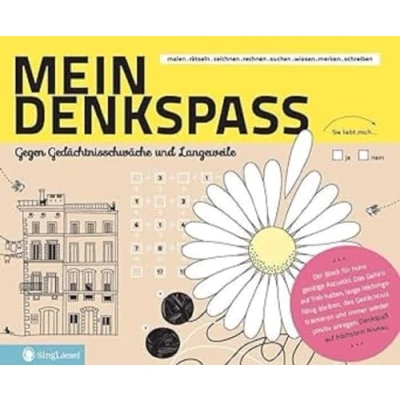 Abbildung von Gedächtnistraining für Senioren. Mein Denkspass. Der Block gegen Gedächtnisschwäche und Langeweile. Denksport Übungen, die Senioren Spass machen