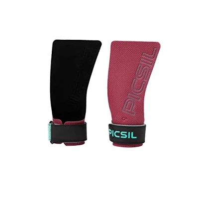 Abbildung von PICSIL Azor Cross Training Grips, Synthetische Hand Grips Für Gewichtheben, Muscleups, Pull Ups, Gymnastik, Verhindert Blasen und Risse, Männer Frauen (G, Wine)