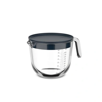 Abbildung von Mepal Glas Messbecher mit Deckel Chef it Leicht ablesbare, eingravierte Skala Mikrowellen &amp; Backofengeeignet (ohne Deckel) Hochwertiges Spülmaschinengeeignet 1000 ml Navy