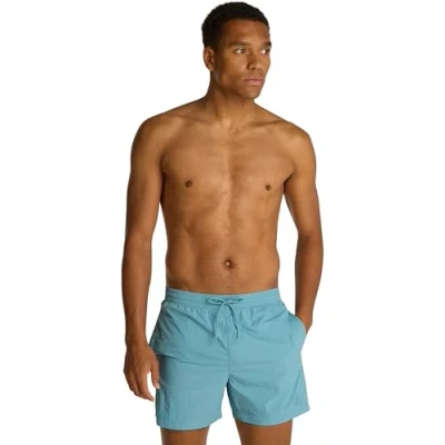 Abbildung von Calvin Klein Swimwear Medium Drawstring Badeshorts, Herren, Größe: Small, Adriatic blue