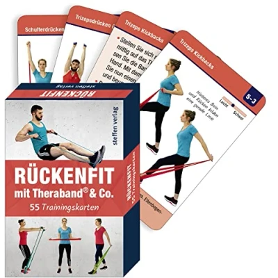 Abbildung von Rückenfit mit TheraBand ® &amp; Co.: 55 Trainingskarten (Trainingsreihe von Ronald Thomschke)