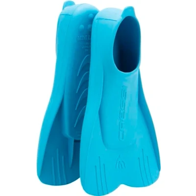 Abbildung von Cressi Mini Light Fins Kurze Unisex Kinderflossen zum Tauchen, Schnorcheln und Schwimmen, Azurblau, 25/28