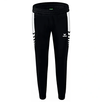 Abbildung von Erima Damen Six Wings funktionelle Trainingshose, schwarz/weiß, 36