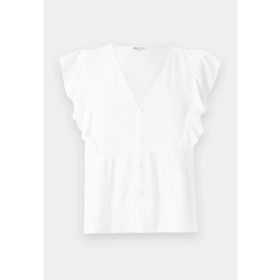 Abbildung von ONLY Onlrian Flonce Bluse, Damen, Größe: XS, Cloud dancer