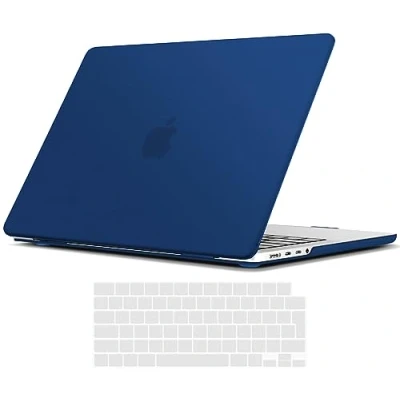 Abbildung von TECOOL Hülle Kompatibel mit MacBook Pro 14 M4 M3 M2 M1 Pro/Max 2021 2024 (A3401 A3185 A3112 A2992 A2918 A2779 A2442), Ultradünne Schutzhülle Hartschale Case Tastaturschutz (EU), Marineblau