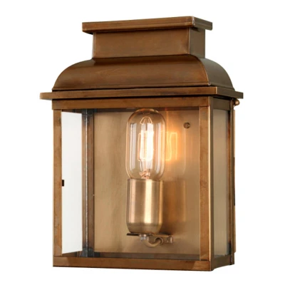Abbildung von Elstead Lighting Old Bailey BR Wandleuchte 1xE27 Altmessing H:28cm L:11cm B:21cm IP44