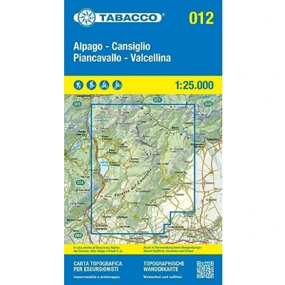 Abbildung von 12 Alpago Cansiglio Piancavallo Valcellina: 1:25000 (Carte topografiche per escursionisti, Band 12)