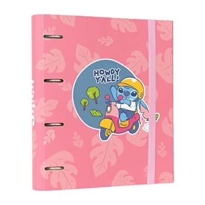 Abbildung von Grupo Erik Ringordner A4 Schmal 4 Ringe Ordner Premium Stitch Disney Aktenordner Ringbuch Büro Zubehör Schul