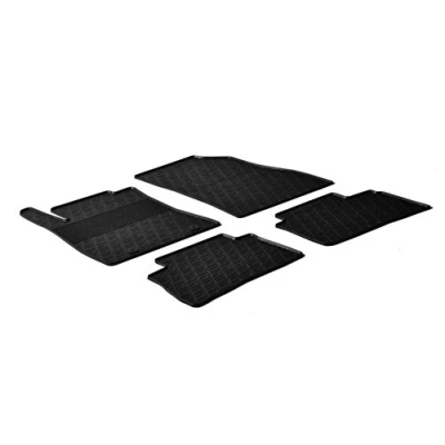 Abbildung von Gledring 0293 Fußmattensatz Gummi vorne und hinten 4 schwarz 750mm 550mm