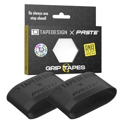 Abbildung von TAPEDESIGN Schienbeinschonerhalter Grip Tapes aus Silikon, Fußball Männer, Frauen, Schwarz Halterung für Fussball Stutzen, Stutzentape