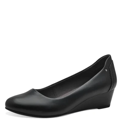 Abbildung von Jana Damen Pumps mit Keilabsatz Vegan, Schwarz (Black), 39 EU