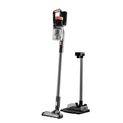 Abbildung von GRUNDIG VCP 5030 3 in 1 Akku Stielstaubsauger mit Wischfunktion, Saugkraftstufen, 25, 2 Volt Li Ion Akku, 700 ml Staubaufnahmevolumen, bis zu 45 Minuten Betriebszeit, 81 Dezibel, Schwarz / Kupfer