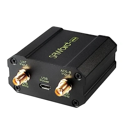 Abbildung von Nooelec SAWbird+ ADS B: Hochwertiger, Zweikanaliger, Kaskadierter Ultra Low Noise Verstärker (LNA) und Filtermodul für Flugzeugverfolgungsanwendungen. 1090MHz (ADSB) 978 MHz (UAT) Mittenfrequenzen