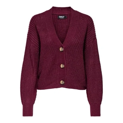 Abbildung von ONLY Onlcarol NICE Strickjacke, Damen, Größe: XS, Cabernet
