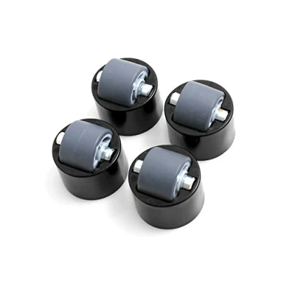 Abbildung von Design61 Stollenrollen Möbel Gleitrolle 4er Set Möbelrollen Rolle mit weicher Lauffläche