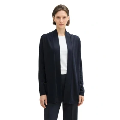 Abbildung von TOM Tailor MIT Aufgesetzten Taschen Strickjacke, Damen, Größe: Medium, Sky captain blue