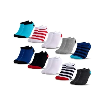 Abbildung von Occulto Jungen &amp; Mädchen Sneaker Socken 10er Pack (Modell: Mikl) Blau Rot 23 26