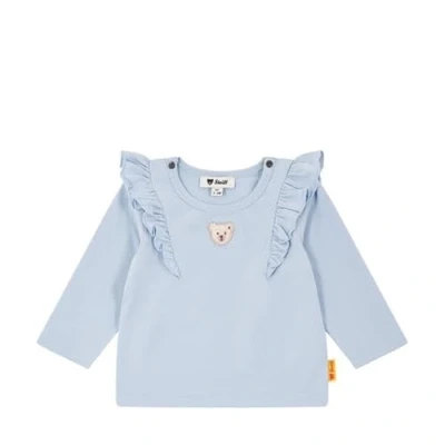 Abbildung von Steiff Langarm Summer Breeze Langarmshirt für Kinder, Größe: 74, Chambray blue