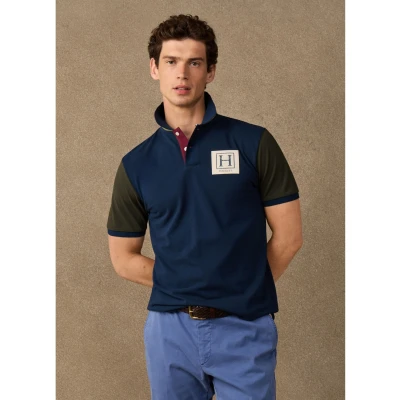 Abbildung von Hackett London Polohemd Heritage UJK Multi T-Shirt-Druck