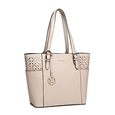 Abbildung von Miss Lulu Damen Shopper Tasche Hanstasche Henkeltasche Schultertaschen Totes Durchbrochene Design für Tägliche Bedarf