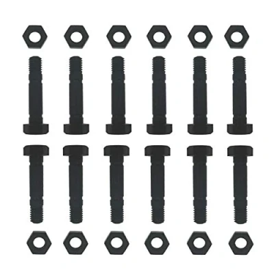 Abbildung von Cancanle 12 Packung Scherstifte und Muttern für MTD Cub Cadet Troy Bilt Schneefräse 710 0890 0890A 910 0890A, Länge 4,35 cm
