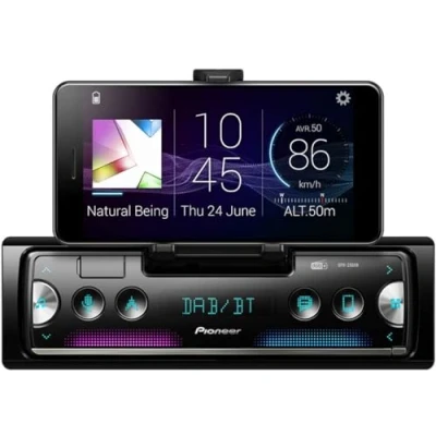 Abbildung von Pioneer Electronics SPH 20DAB AN inklusive DAB Antenne, 1 DIN Autoradio mit RDS und DAB+, Bluetooth, USB für MP3, WMA, WAV, FLAC, Android Unterstützung, iPhone Steuerung, Smart Sync App