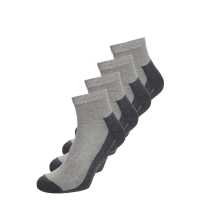 Abbildung von camano Sport Quarter BOX 4 PACK Sportsocken, Herren, Größe: 43 46, Grey