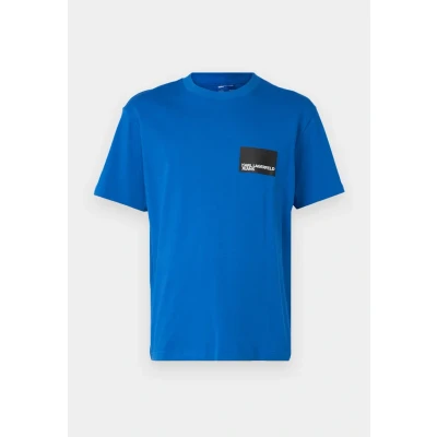 Abbildung von Karl Lagerfeld Jeans BOX LOGO TEE Tshirt print, Herren, Größe: Large, Blue