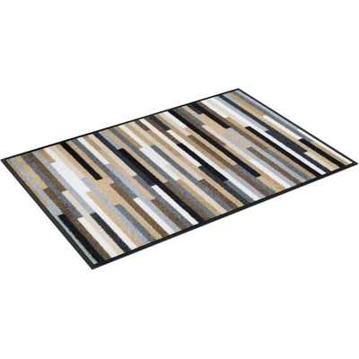 Abbildung von wash+dry Fußmatte, Mikado Stripes Nature 60x240cm, innen, waschbar, bunt