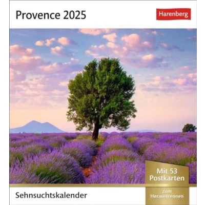 Abbildung von Provence Sehnsuchtskalender 2025 Wochenkalender mit 53 Postkarten: Foto Kalender zum Aufstellen, Postkarten Sammeln und verschicken. ... Aufhängen (Sehnsuchtskalender Harenberg)