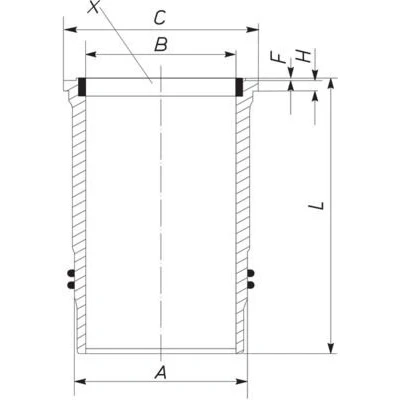 Abbildung von Zylinderlaufbuchse MAHLE 227 LW 00109 001