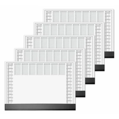 Abbildung von SIGEL H6365 Papier Schreibtischunterlage mit Schutzleiste, DIN A2, 5 Stück, Kalender 2026 2027, 40 Blatt, Schreibunterlage aus nachhaltigem