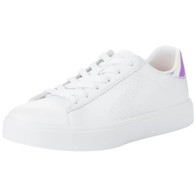 Abbildung von Skechers Street Girls Sneaker, White Synthetic/Silver Trim, 35.5 EU