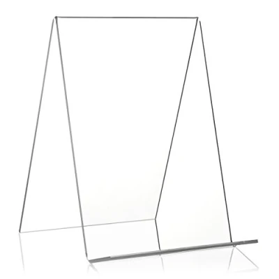 Abbildung von Buchständer/Buchaufsteller als Warenträger und Schrägsteller im DIN A5 Format aus original PLEXIGLAS®