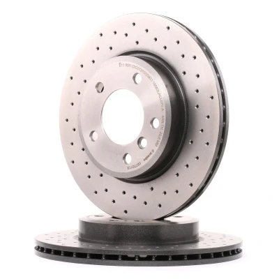 Abbildung von BREMBO XTRA LINE 09.7701.1X Bremsscheibe 300 22 5 gelocht/innenbel. beschichtet hochgekohlt mit Schrauben BMW: 3 Saloon, Coupe, Touring