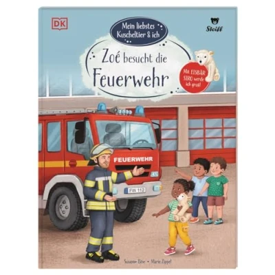 Abbildung von Mein liebstes Kuscheltier &amp; ich. Zoé besucht die Feuerwehr: mit Siro Eisbär Neues erleben! Mutmach Geschichten Für Kindergartenkinder in Kooperation Steiff. Kinder ab 3 Jahren