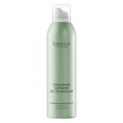 Abbildung von Jean &amp; Len Shower Soufflé Rosemary Ginger, mit Mandel , Jojoba und Babussaöl, für ein duftendes Reinigungserlebnis, normale bis trockene Haut, Duschschaum, ohne Parabene Silikone, 200 ml