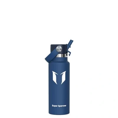 Abbildung von Super Sparrow Edelstahl Trinkflasche Kinder Ultraleicht Thermobecher 350ml Standardmund Stroh Deckel BPA Frei Thermoskanne, Thermosflasche für Sport, Travel, Schule, Outdoor, Büro