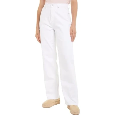 Abbildung von Tommy Hilfiger Damen Jeans Relaxed Straight High Waist, Weiß (Th Optic White), 32W/32L