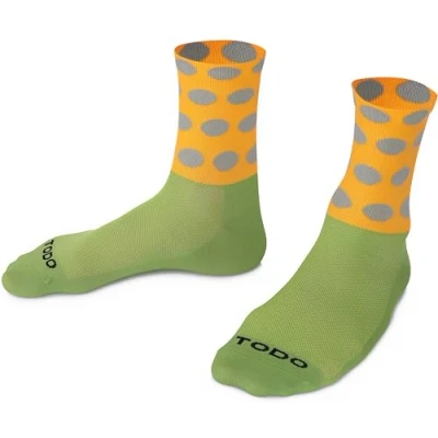 Abbildung von TODO Fahrradsocken Damen und Herren. Rennrad Socken Motiv Punktmuster. Radsocken mit auch Laufsocken (Polka ZT ZIEL 35 38)