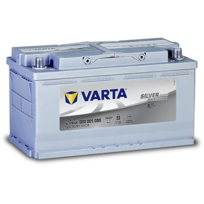 Abbildung von Varta A5 Silver Dynamic AGM 595901085D852 Autobatterie 12V 95Ah /850A,weiß, mit PKW