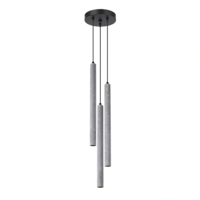 Abbildung von SOLLUX SL.1273 Hängeleuchte PASTELO G9 3 x 8W Beton grau Ø19.5cm H:117cm dimmbar