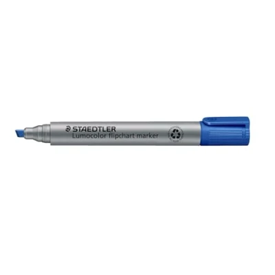 Abbildung von STAEDTLER 356 B 3 Lumocolor Flipchartmarker Keilspitze, 2 oder 5 mm, 10 Stück, blau