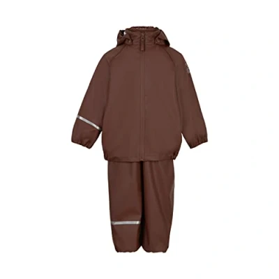 Abbildung von Celavi Rainwear SET Recycle Regenjacke / wasserabweisende Jacke für Kinder, Größe: 110, Rocky road