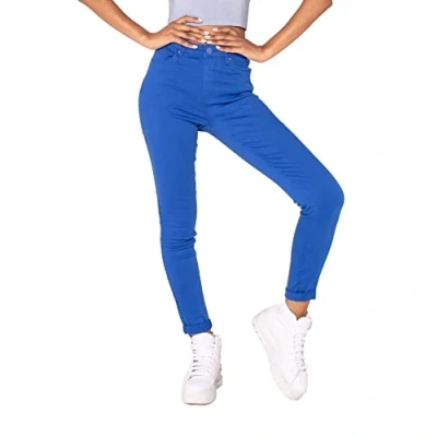 Abbildung von Nina Carter P109 Damen Skinny Fit Jeans High Waist Slim Hose Figurbetonte Stretch Jeanshose (Royal Blau (P109 12B), M)