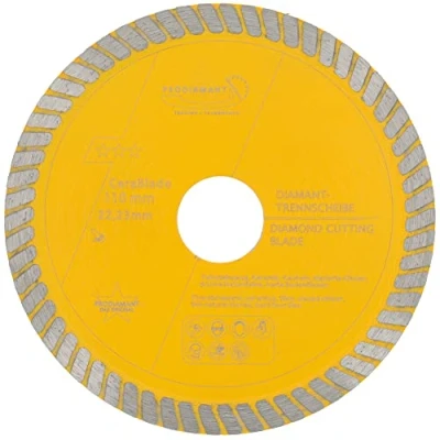 Abbildung von PRODIAMANT Diamanttrennscheibe 110mm x 22,23 Cerablade Ceramic für Fliesen, Feinsteinzeug, harte Bodenfliesen, glasierte Klinker, Keramik und Natursteinfliesen